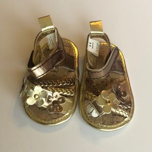 Baby Girl Gold Floral Sandals